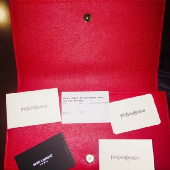 ***SOLD*** YSL Yves Saint Laurent Leather Clutch - Picture 4 of 8